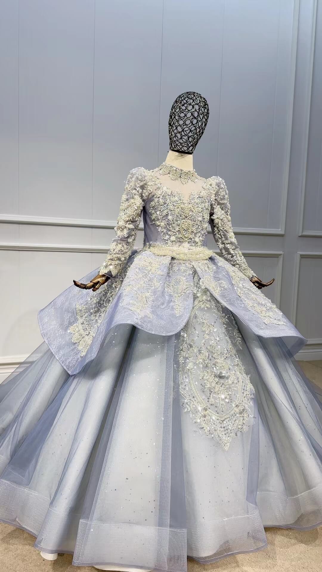 Blue Elegant Mother Daughter Evening Dress Kid Lace Ball Gown – Make Me  Elegant